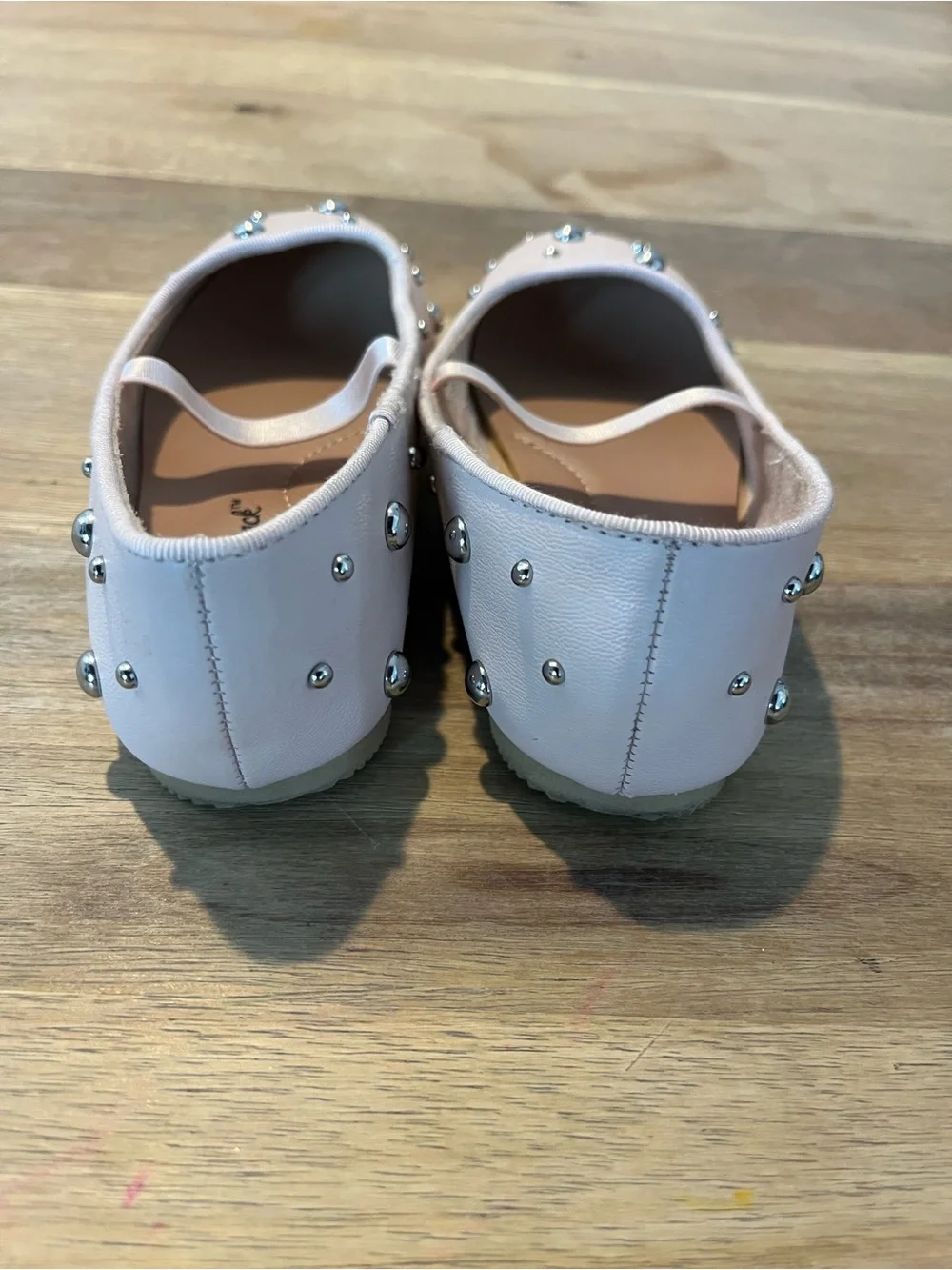Cat & Jack Girls Pink Studded Mary Jane Flats
